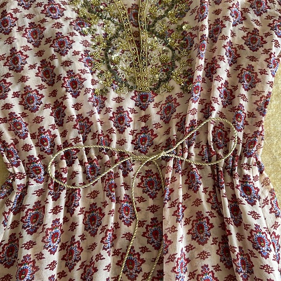 Figue XXS silk chiffon printed caftan 🛑SOLD LINCOLN RD - Picture 3 of 8